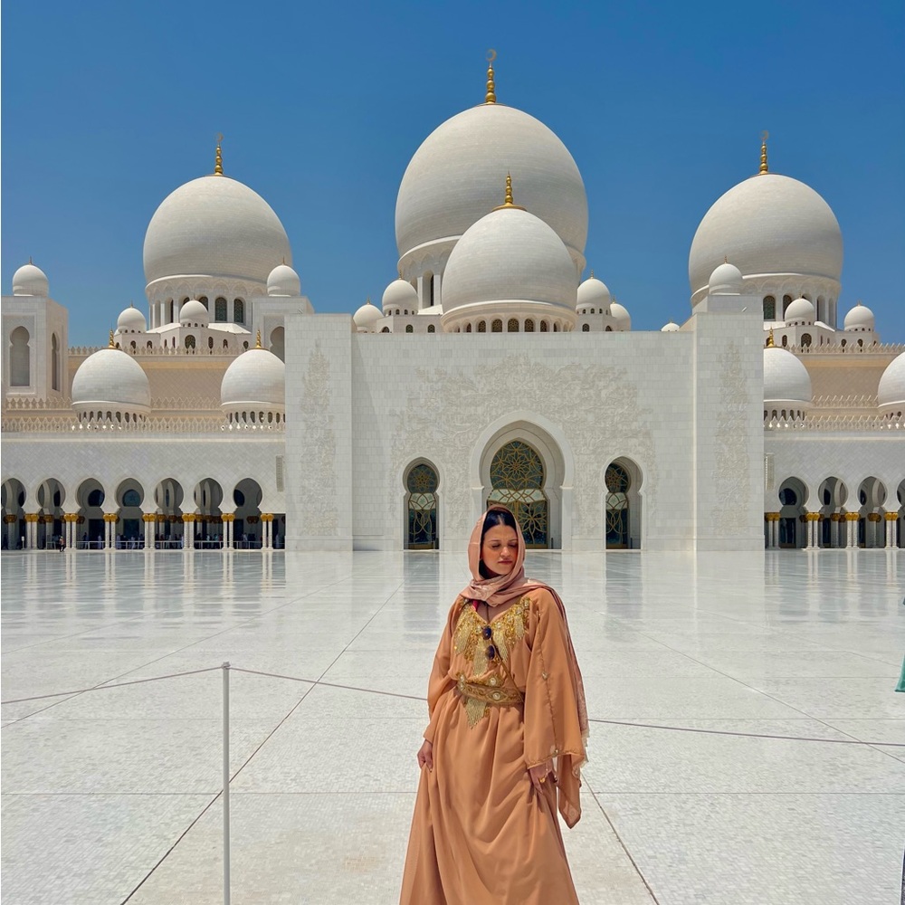 Elegant Tan Kaftan Dress
